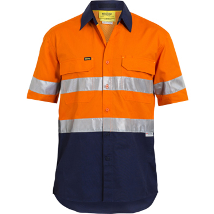 Hi-Vis Drill Shirt, Short Sleeve with 3M Reflective Tape - Image 2
